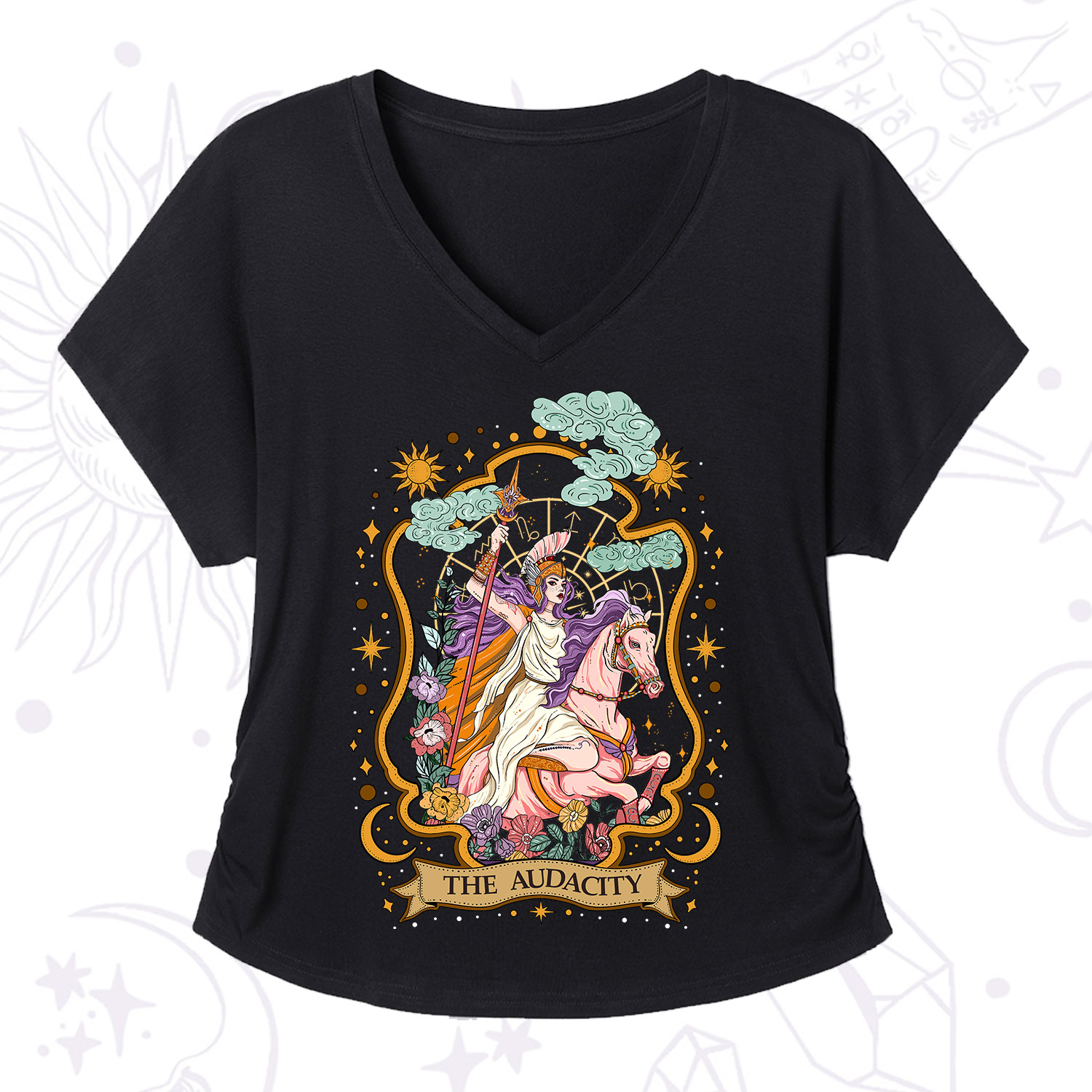 Purplehecate The Audacity Goddess V-Neck T-Shirt