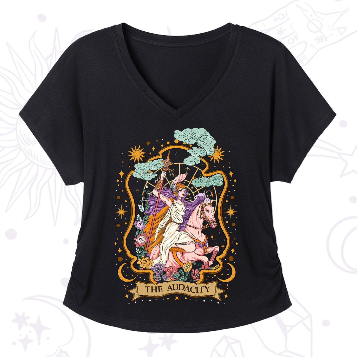 Purplehecate The Audacity Goddess V-Neck T-Shirt
