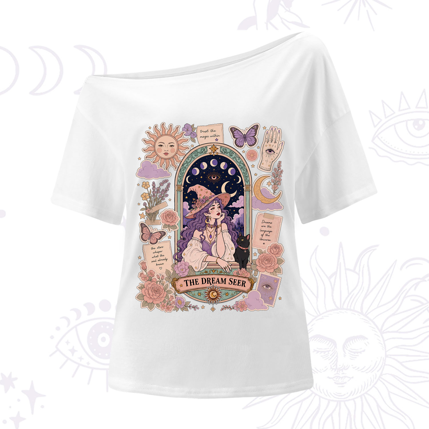 Purplehecate The Dream Seer Witch One Shoulder T-Shirt