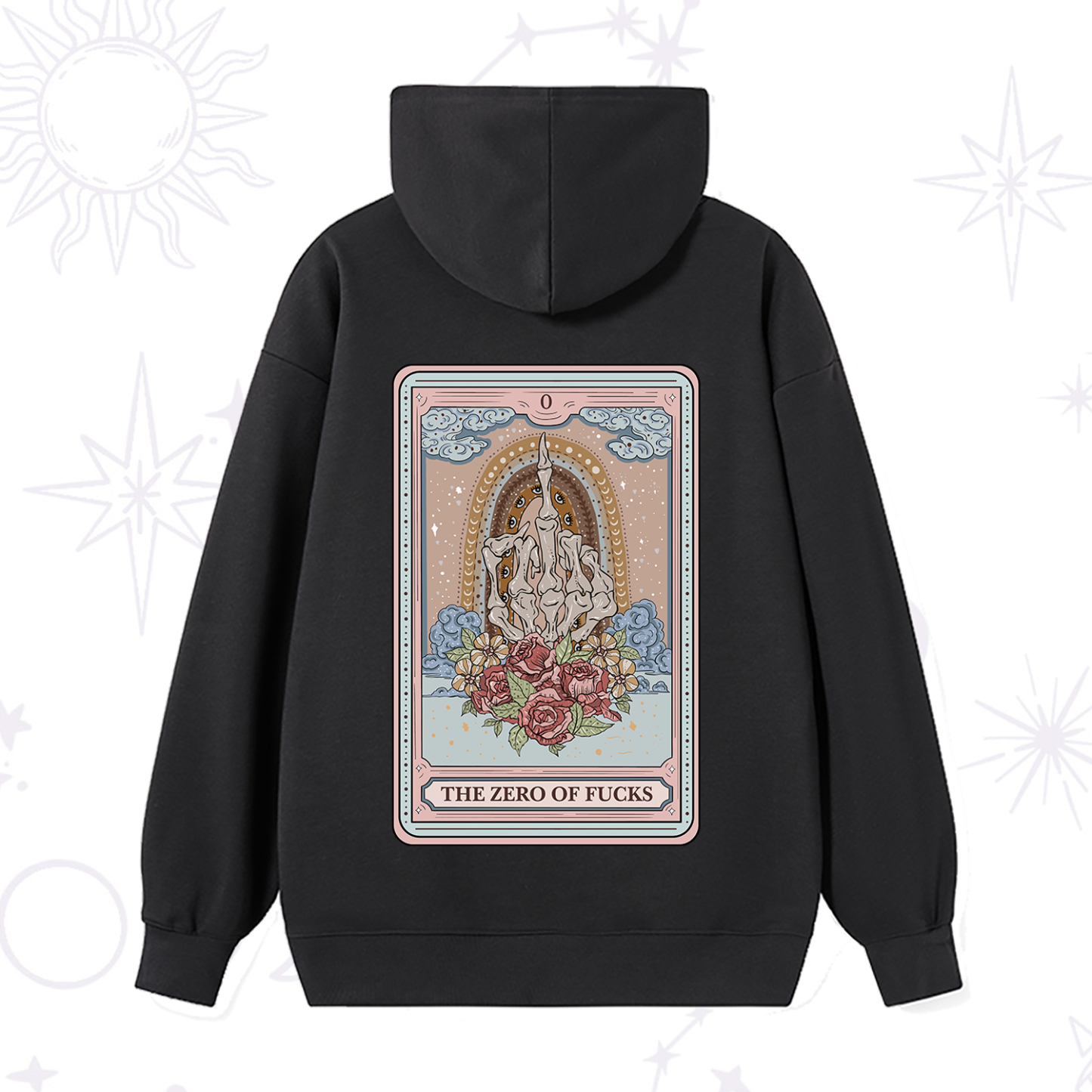 Magic Purplehecate The Zero Of Fucks Tarot Hoodie