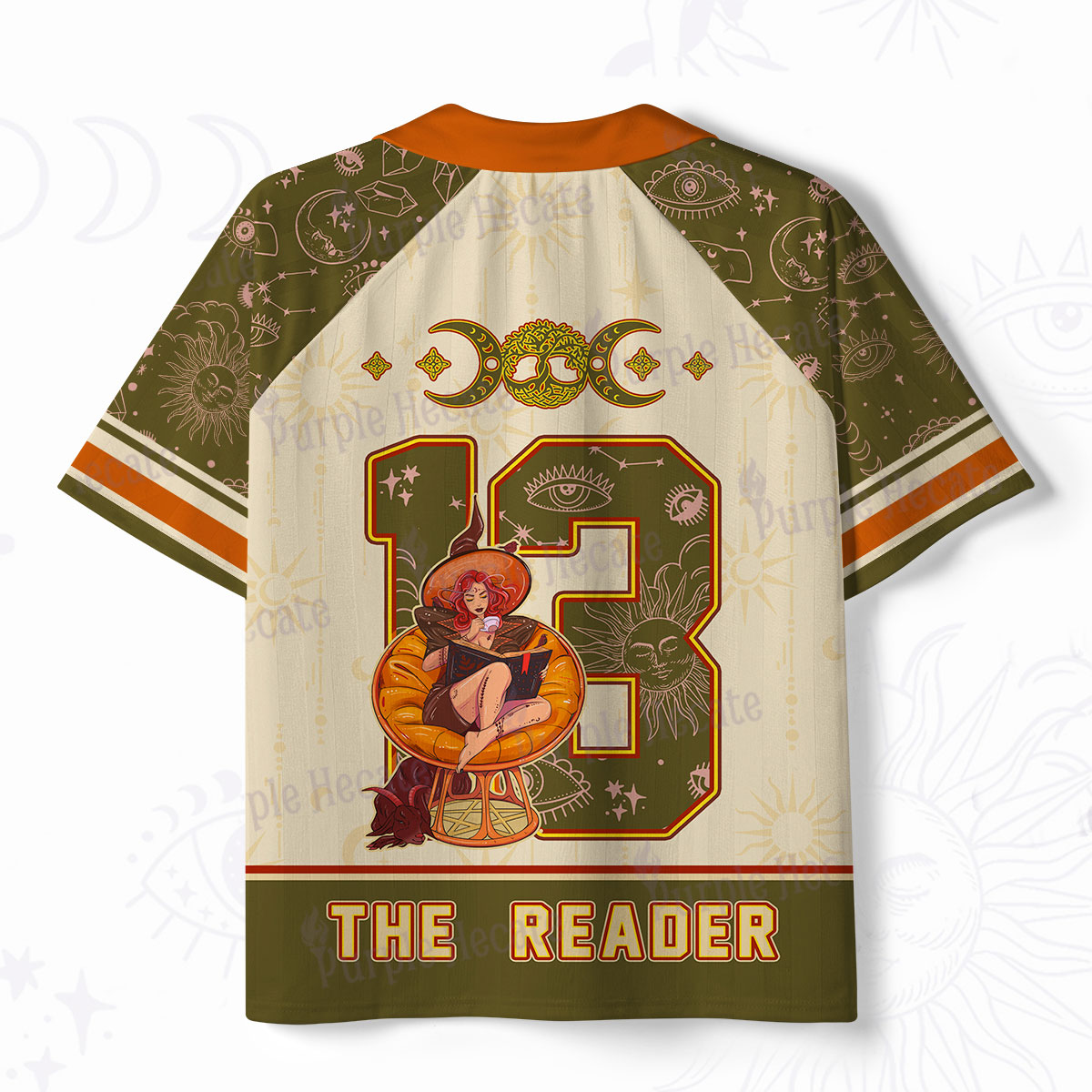 Purplehecate Arcana 02 The Reader Polo Collar Unisex Jersey