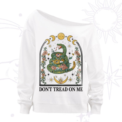 Purplehecate Don't Tread On Me Off The Shoulder Sweatshirt