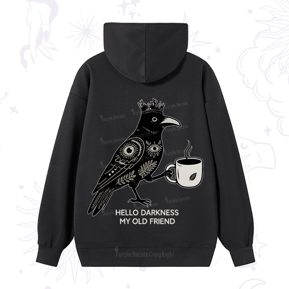 Purplehecate Hello Darkness My Old Friend Hoodie