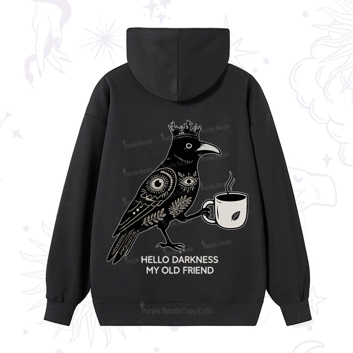 Purplehecate Hello Darkness My Old Friend Hoodie