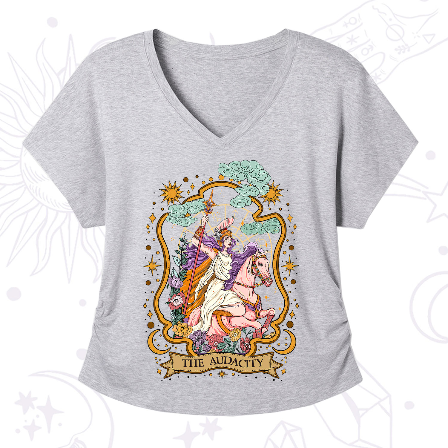 Purplehecate The Audacity Goddess V-Neck T-Shirt