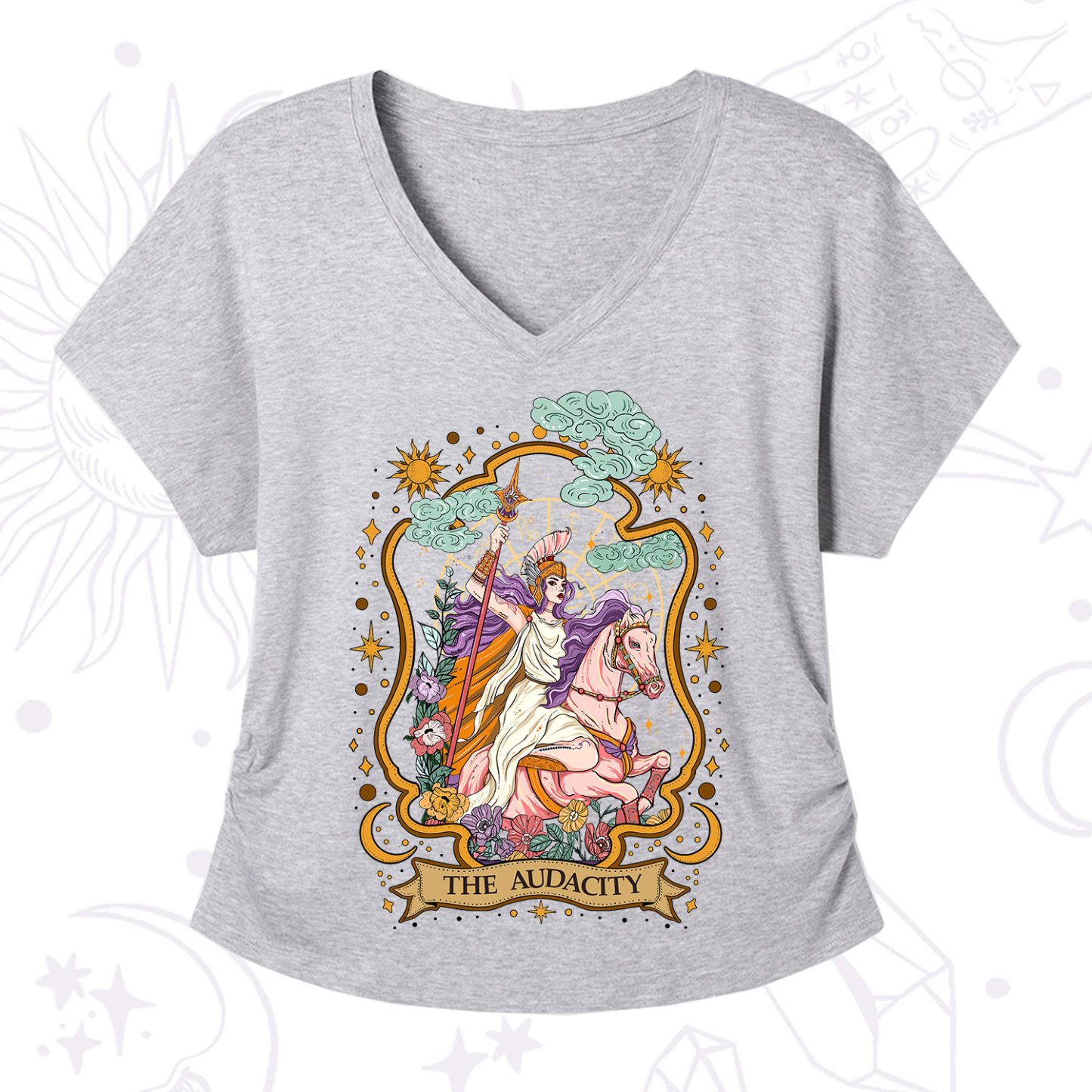 Purplehecate The Audacity Goddess V-Neck T-Shirt