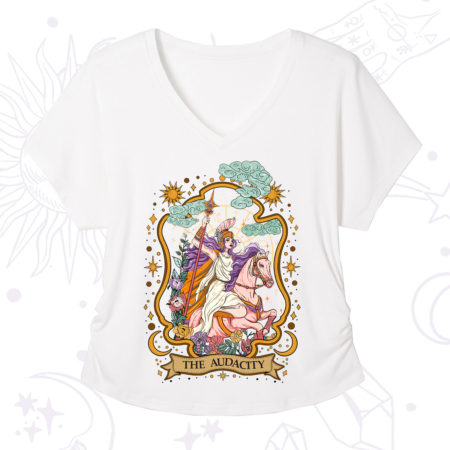Purplehecate The Audacity Goddess V-Neck T-Shirt