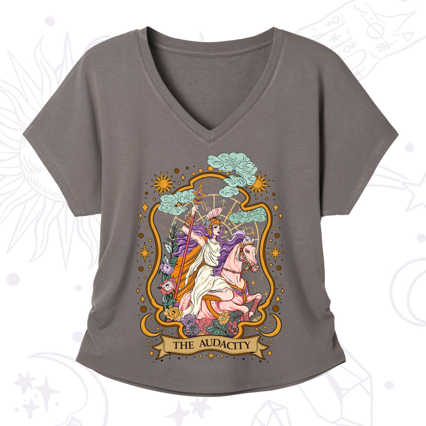 Purplehecate The Audacity Goddess V-Neck T-Shirt
