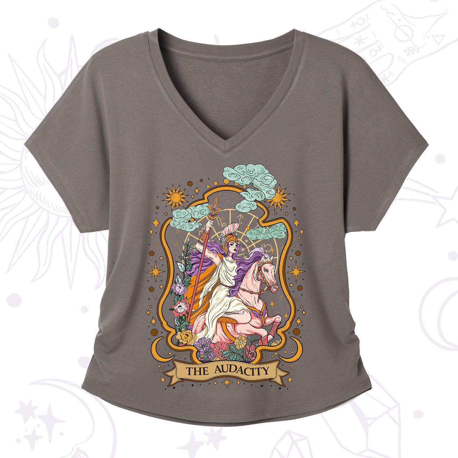 Purplehecate The Audacity Goddess V-Neck T-Shirt
