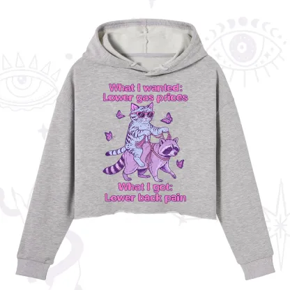 Purplehecate Lower Gas Prices Lower Back Pain Cat Crop Hoodie