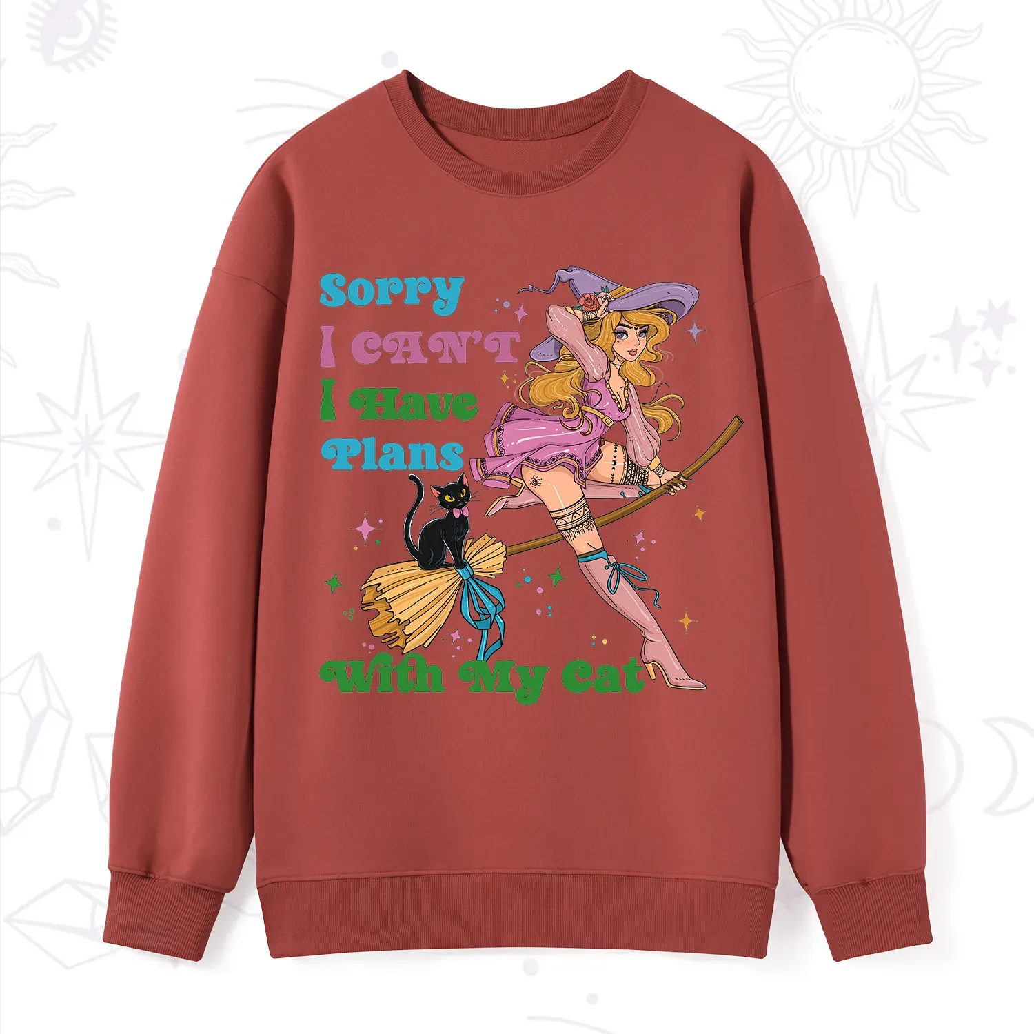 Purplehecate Sorry I Can’t I Have Plans With My Cat Sweatshirt