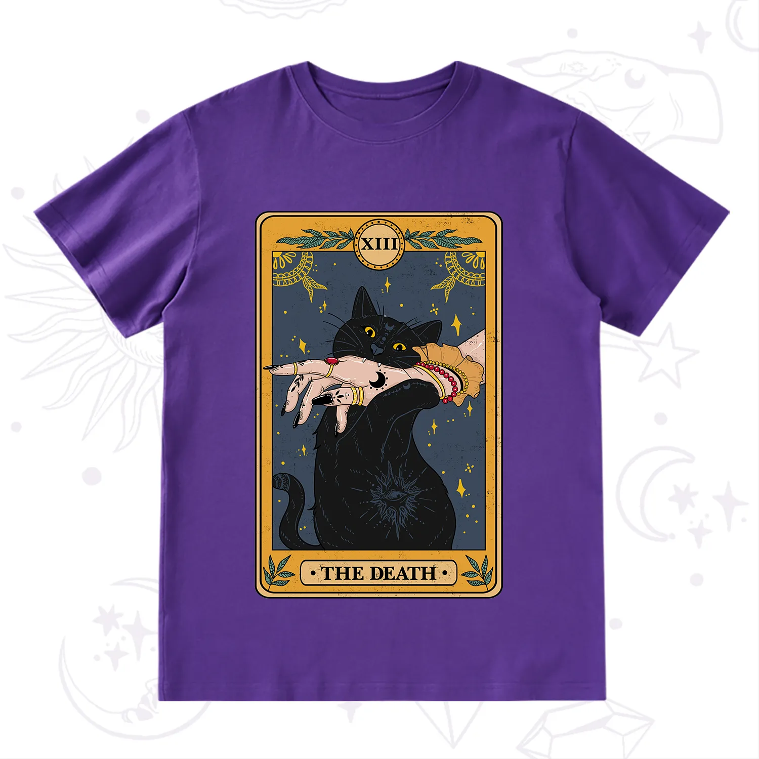 Purplehecate The Death Card Tarot Cat T-Shirt