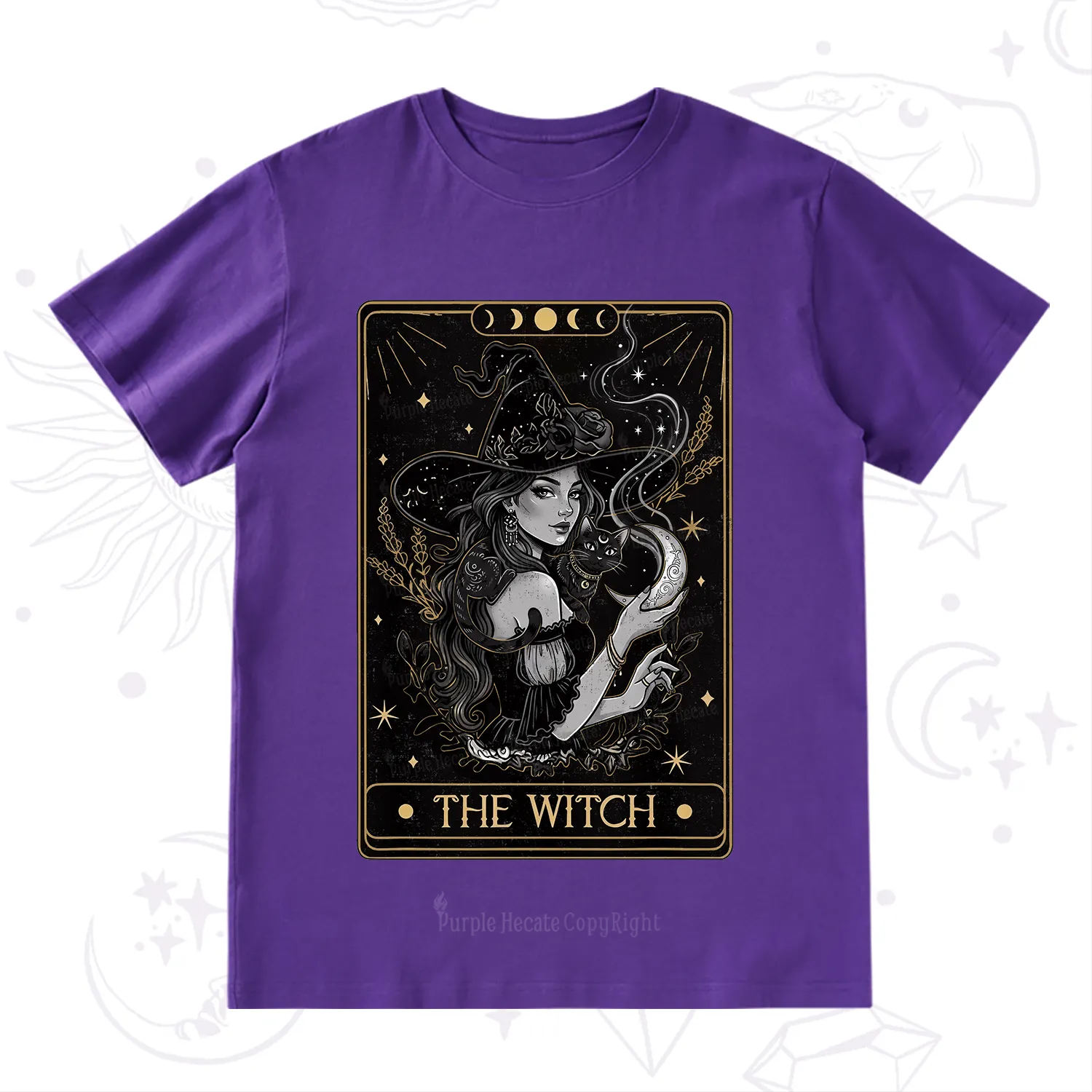 Purplehecate The Witch Enchanted Tarot Card T-Shirt