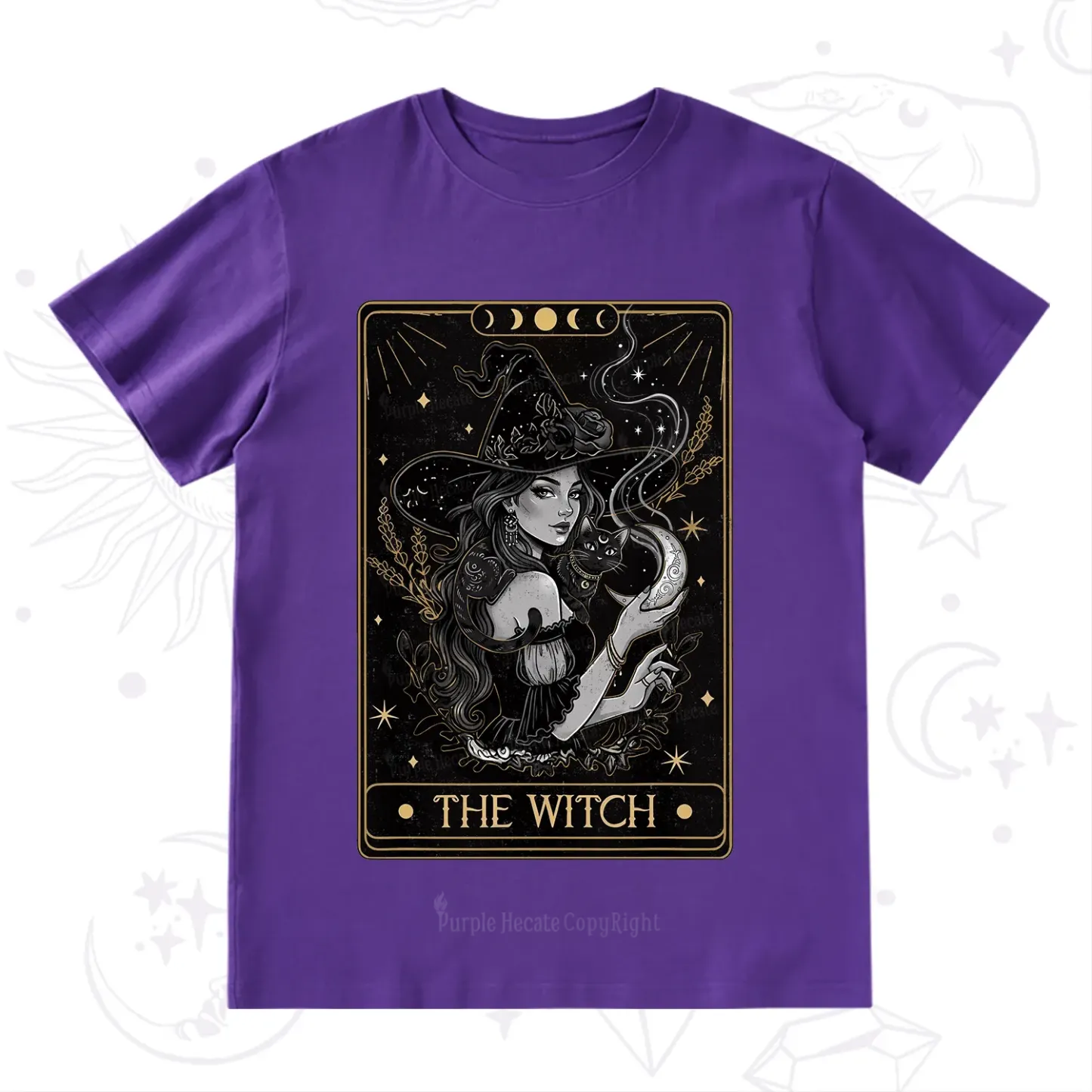 Purplehecate The Witch Enchanted Tarot Card T-Shirt