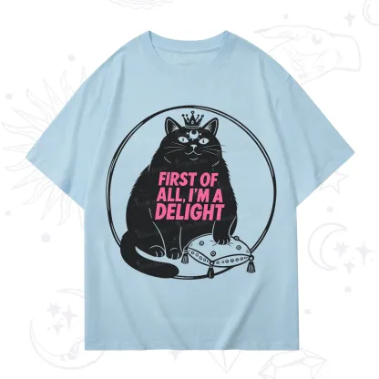 Purplehecate Black Cat First Of All I'm A Delight T-Shirt