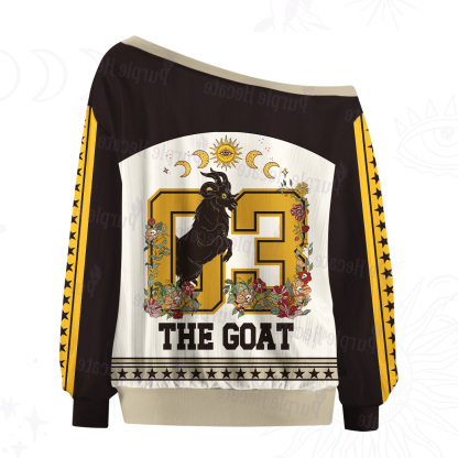 Purplehecate The Goat Off The Shoulder Graphic Jersey