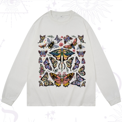 Purplehecate Mystical Butterfly & Moth Long Sleeve T-Shirt