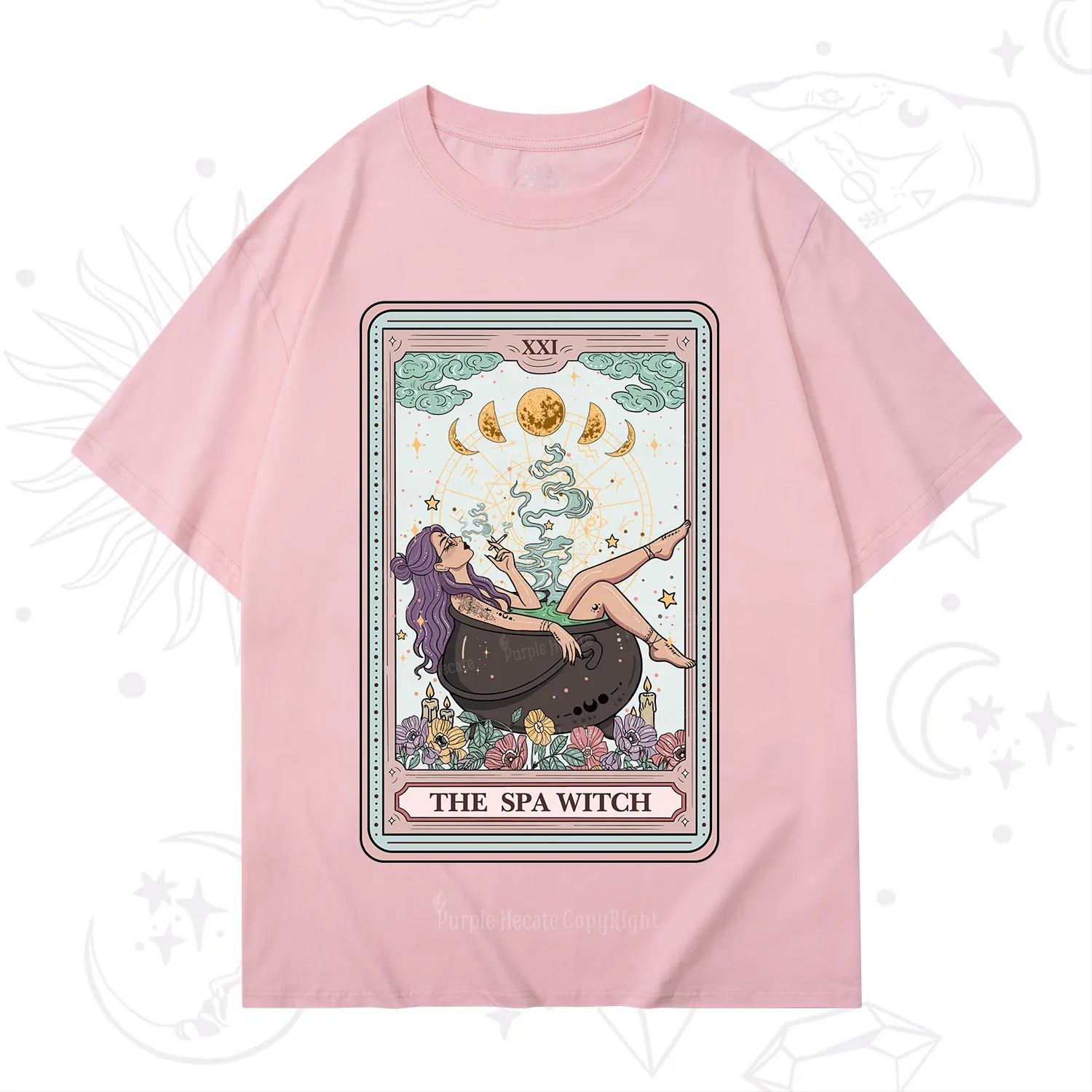 Purplehecate The Spa Witch Tarot Card T-Shirt