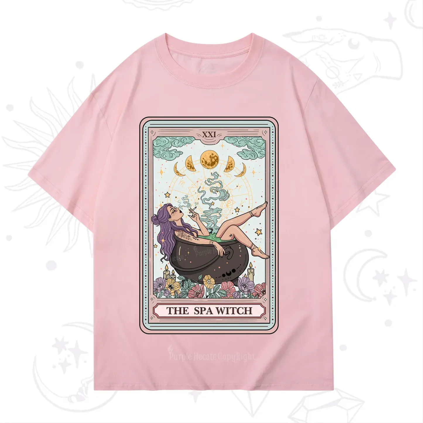 Purplehecate The Spa Witch Tarot Card T-Shirt