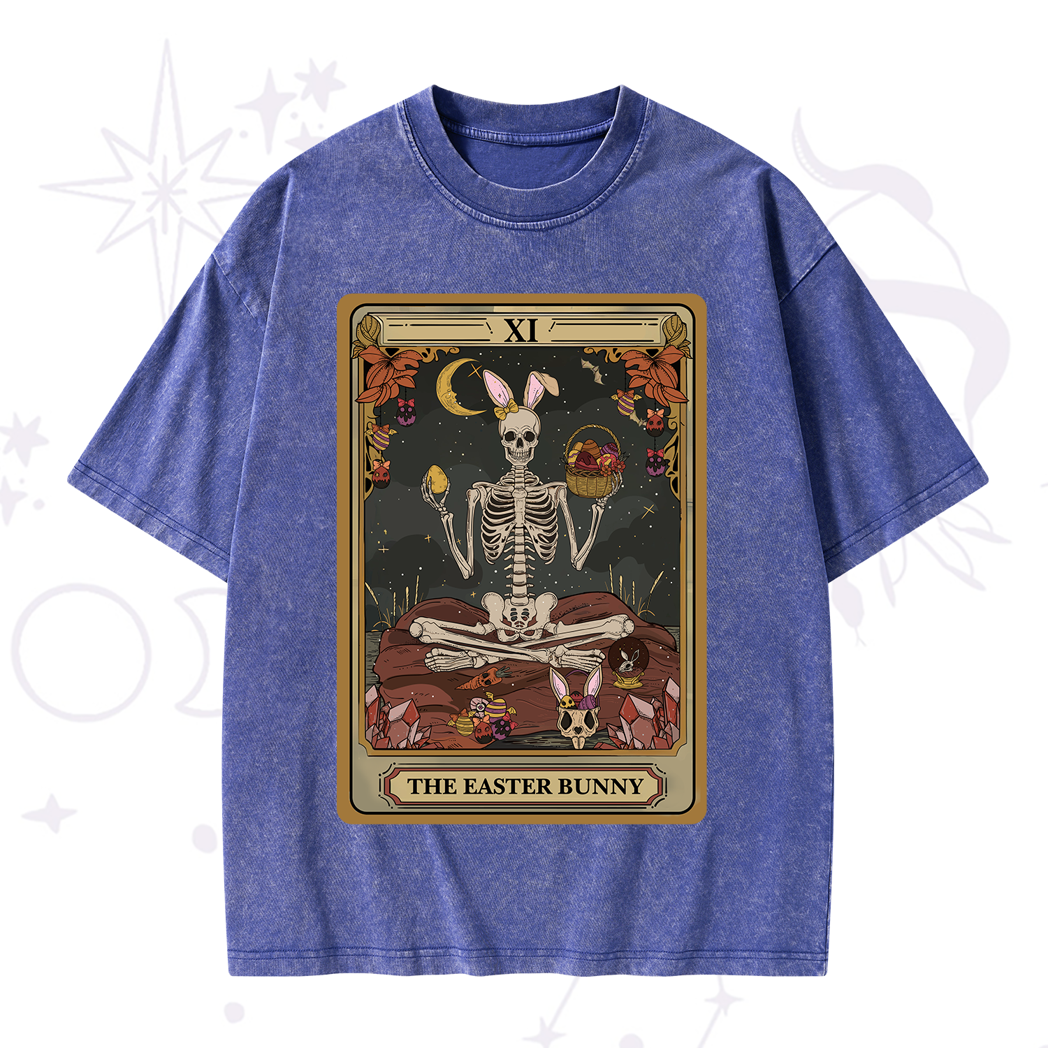 Purplehecate The Easter Bunny Tarot Washed T-Shirt