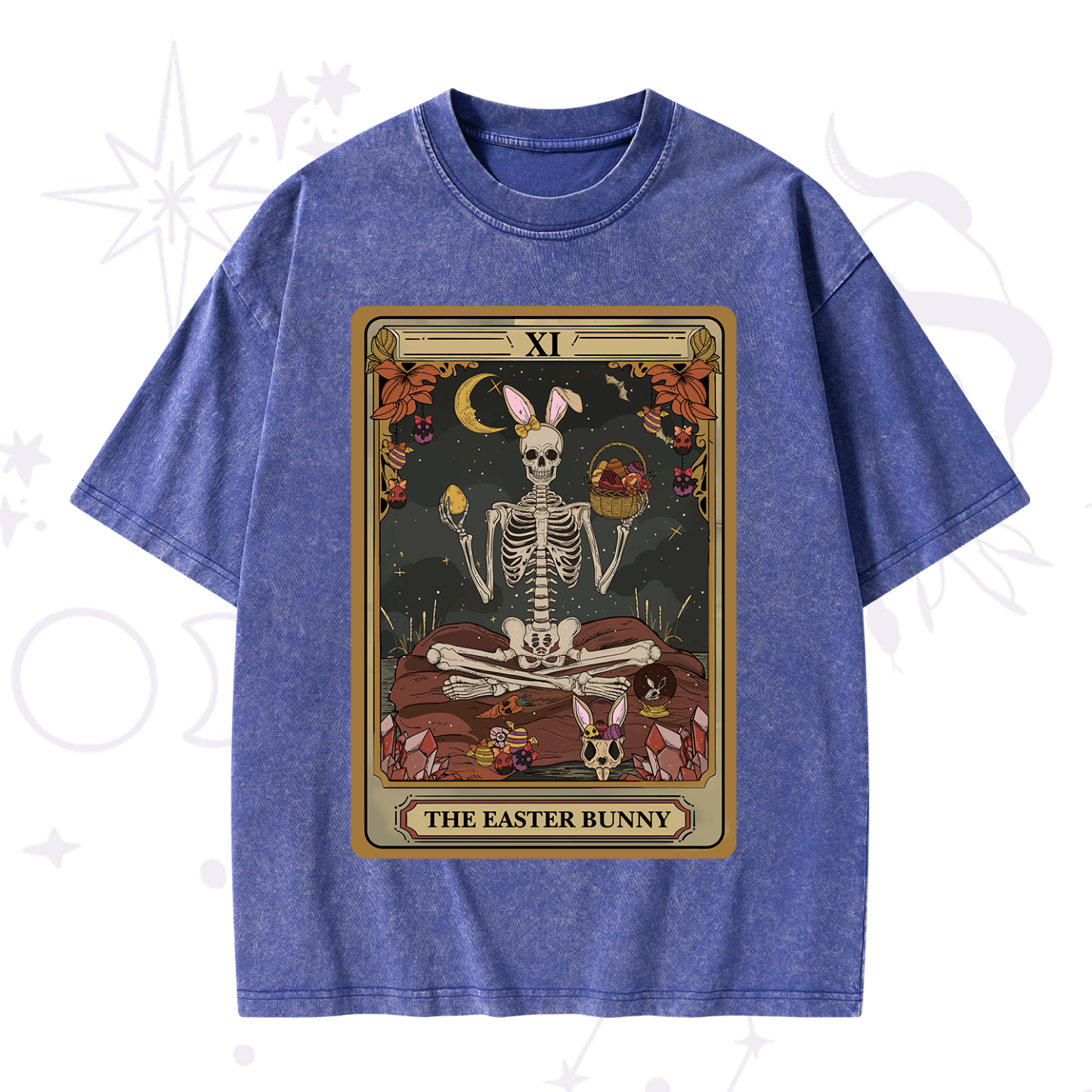 Purplehecate The Easter Bunny Tarot Washed T-Shirt
