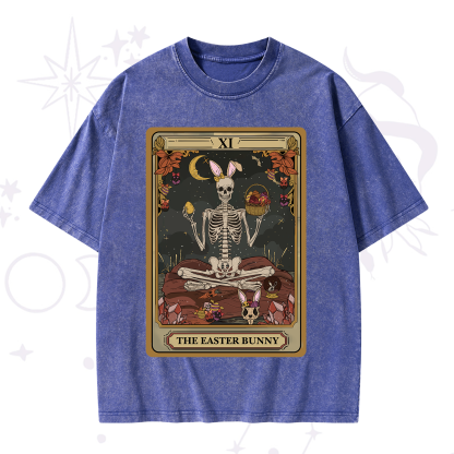 Purplehecate The Easter Bunny Tarot Washed T-Shirt