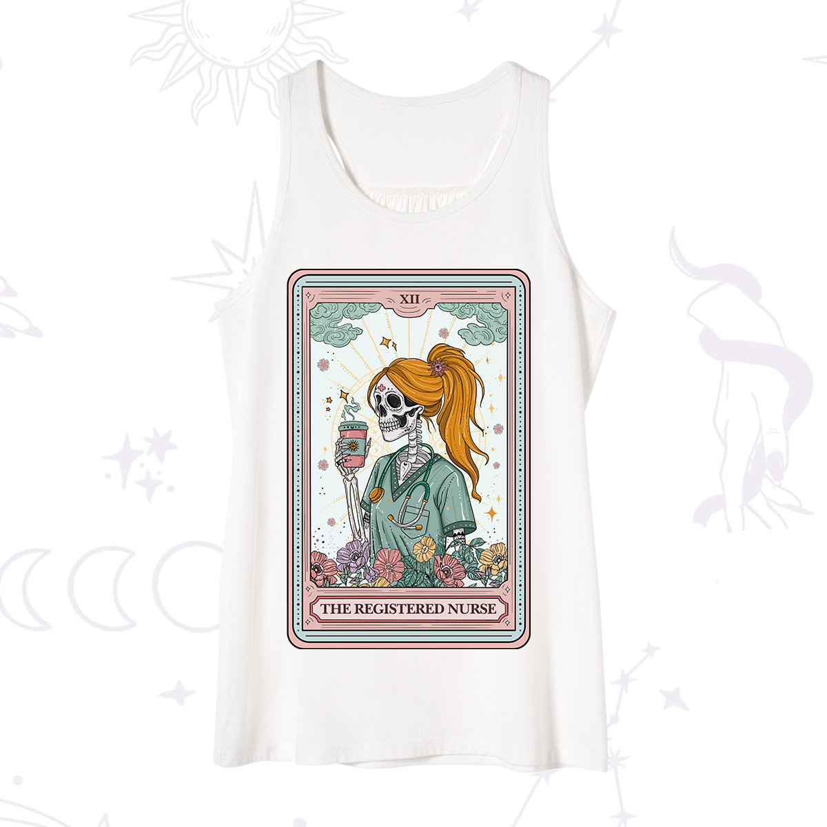 Purplehecate The Registered Nurse Skeleton Tarot Tank
