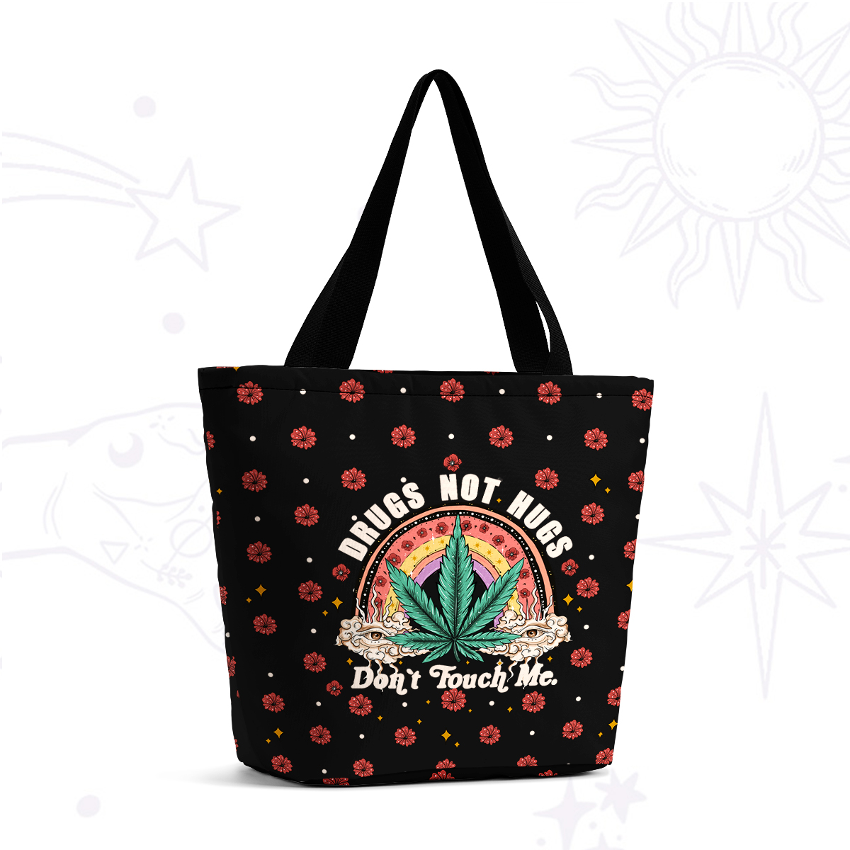 Purplehecate Drugs Not Hugs Casual Tote Bag