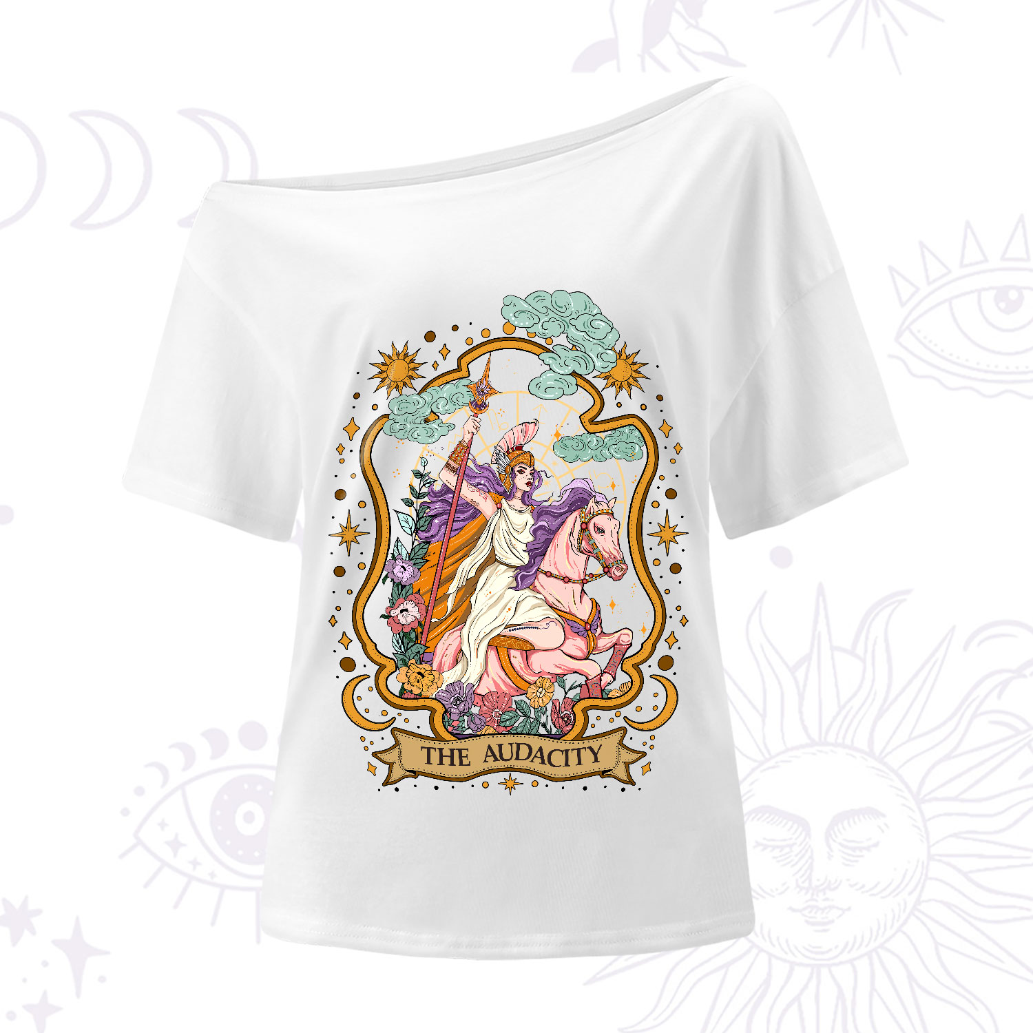 Purplehecate The Audacity Goddess One-Shoulder T-Shirt