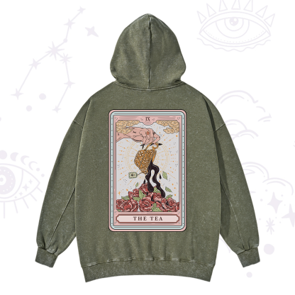 Purplehecate The Tea Food Tarot Washed Hoodie