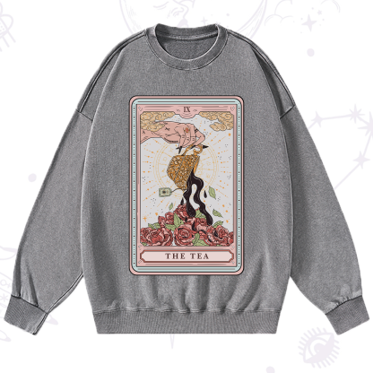 Purplehecate The Tea Tarot Washed Sweatshirt