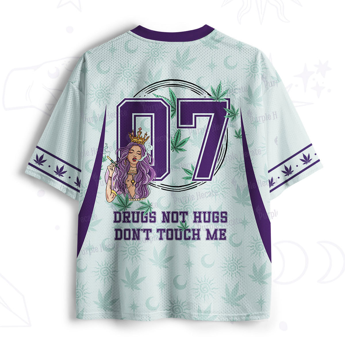 Purplehecate Drugs Not Hugs Mesh Jersey