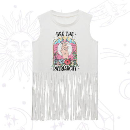 Purplehecate Hex The Patriarchy Fringe Tank Top