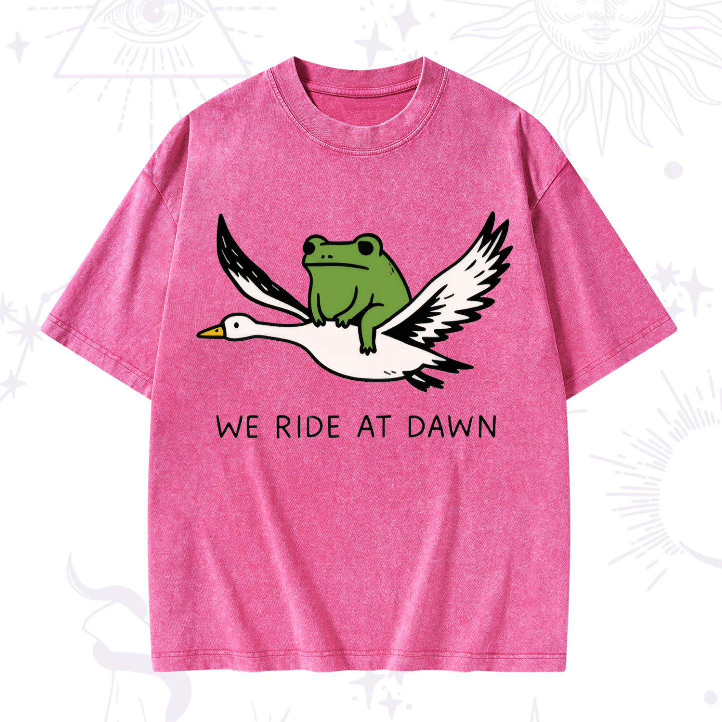 Purplehecate We Ride at Dawn Washed T-Shirt