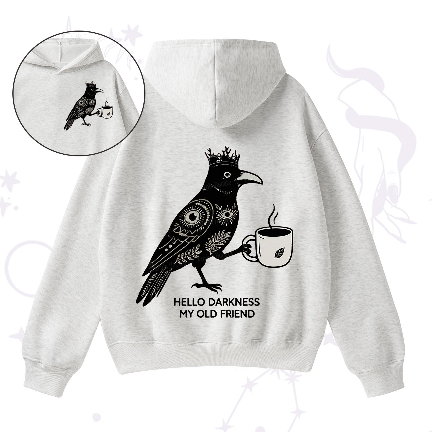 Purplehecate Hello Darkness My Old Friend Fleece Hoodie Suit