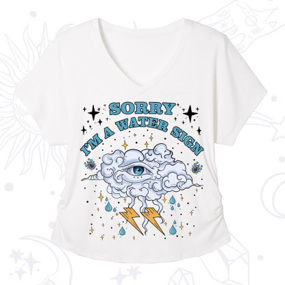 Purplehecate Sorry I'm A Water Sign V-Neck T-Shirt