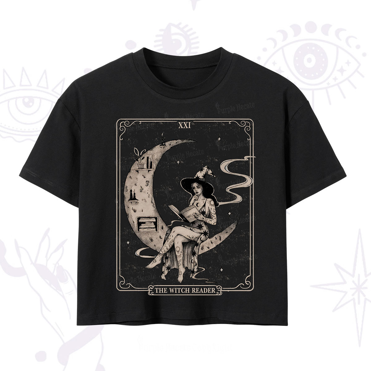 Purplehecate The Witch Reader Crop T-Shirt