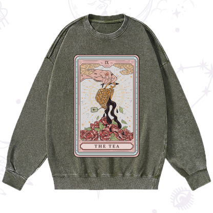 Purplehecate The Tea Tarot Washed Sweatshirt