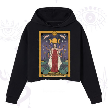 Purplehecate The Goddess Hecate Tarot Crop Hoodie