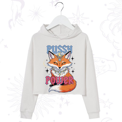Purplehecate Pussy Power Crop Hoodie