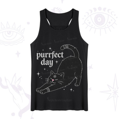 Purplehecate Purrfect Day Black Cat Tank