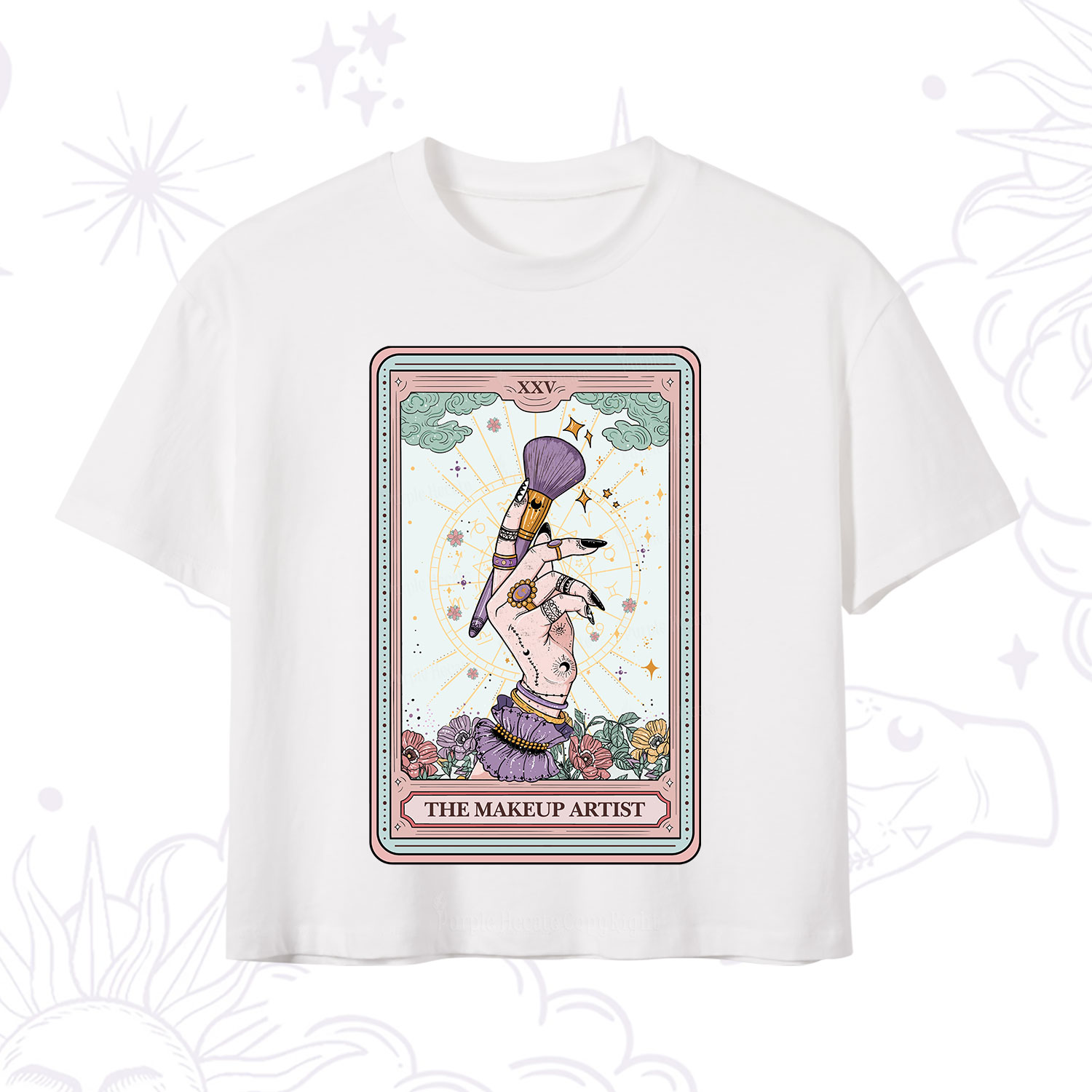 Purplehecate The Makeup Artist Tarot Crop T-Shirt