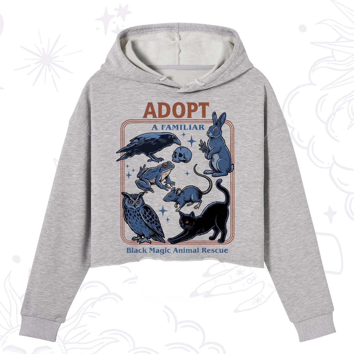 Purplehecate Adopt a Familiar Crop Hoodie