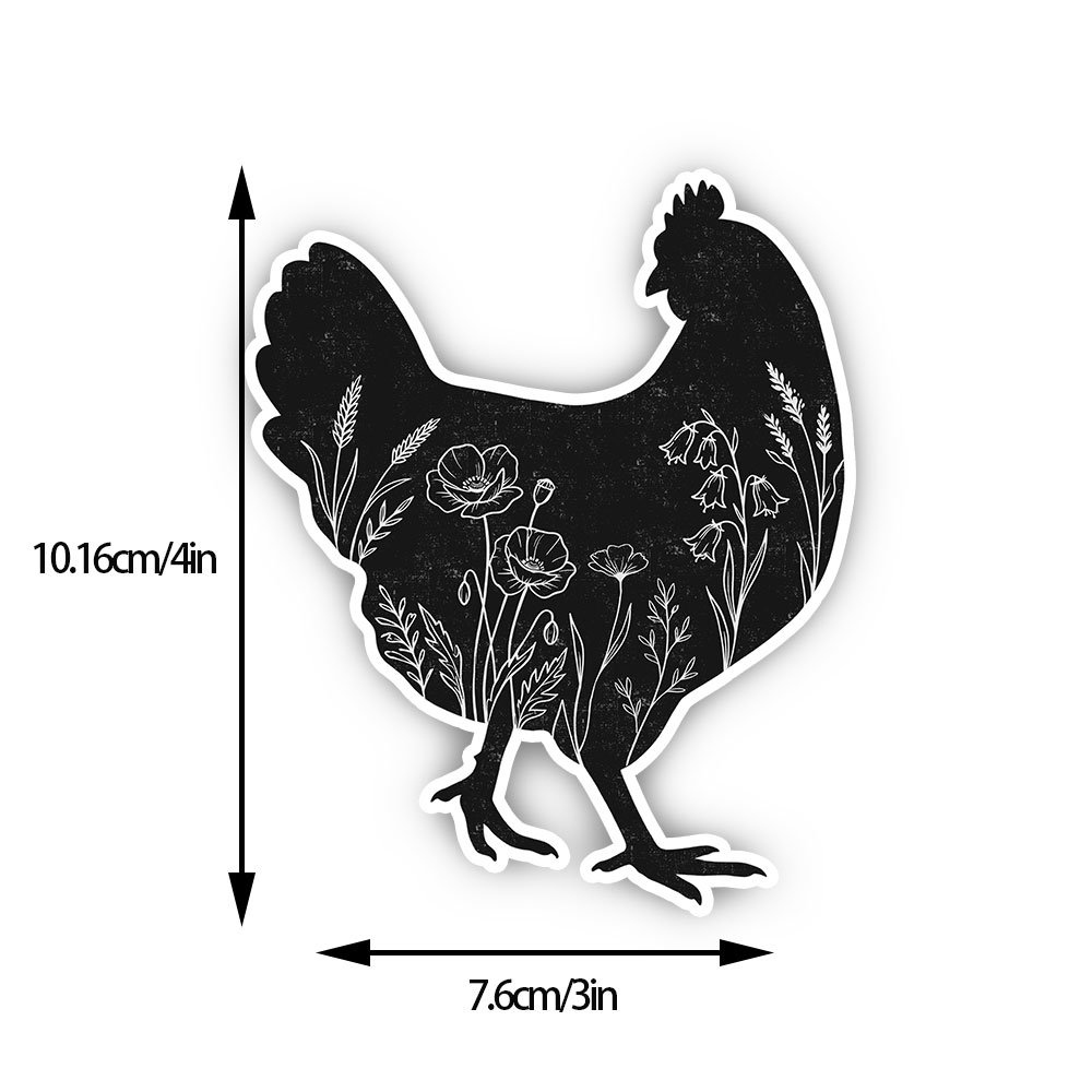 Purplehecate Floral Chicken Sticker