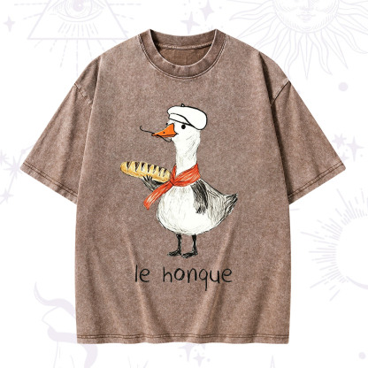 Purplehecate Funny French Goose Washed T-Shirt