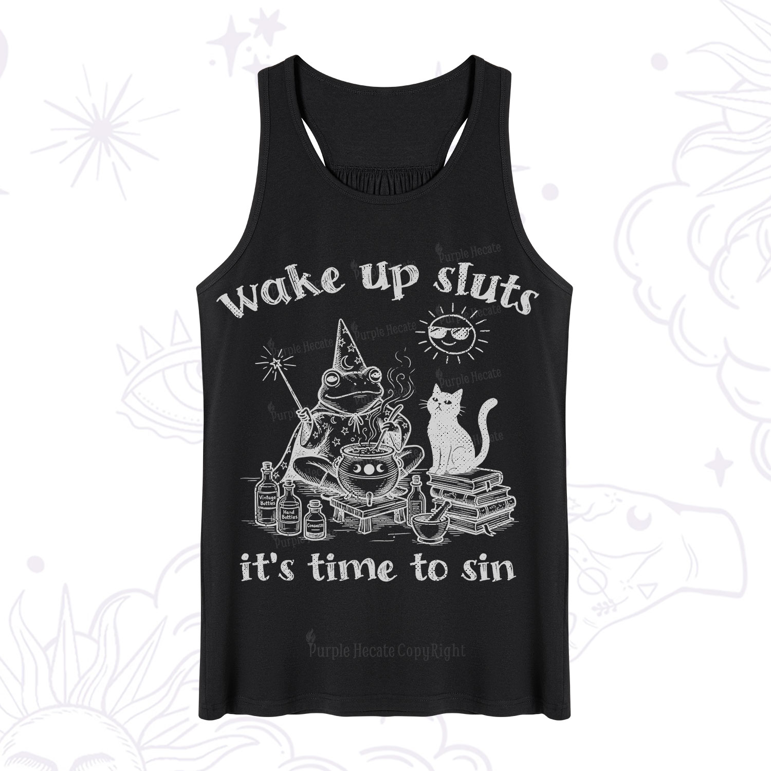 Purplehecate Wake Up Sluts It's Time to Sin Witch Frog Tank
