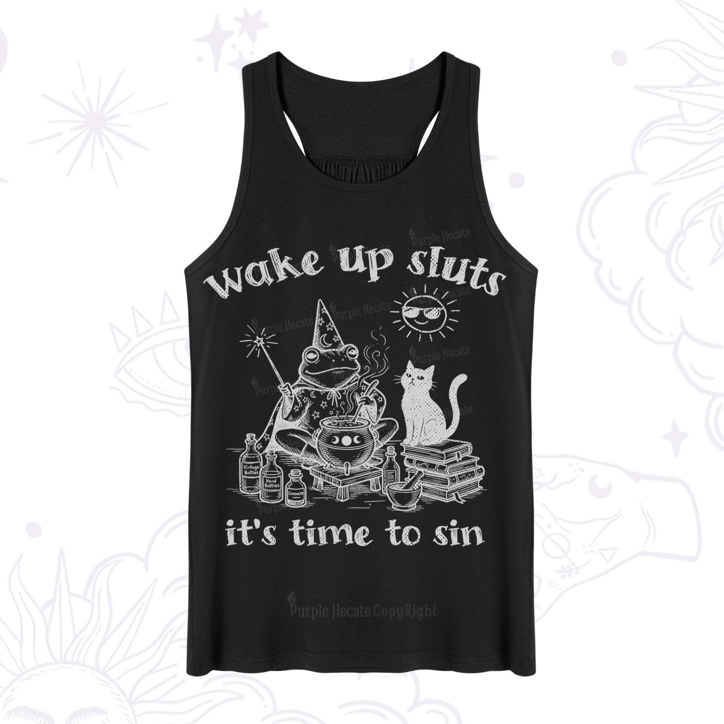 Purplehecate Wake Up Sluts It's Time to Sin Witch Frog Tank