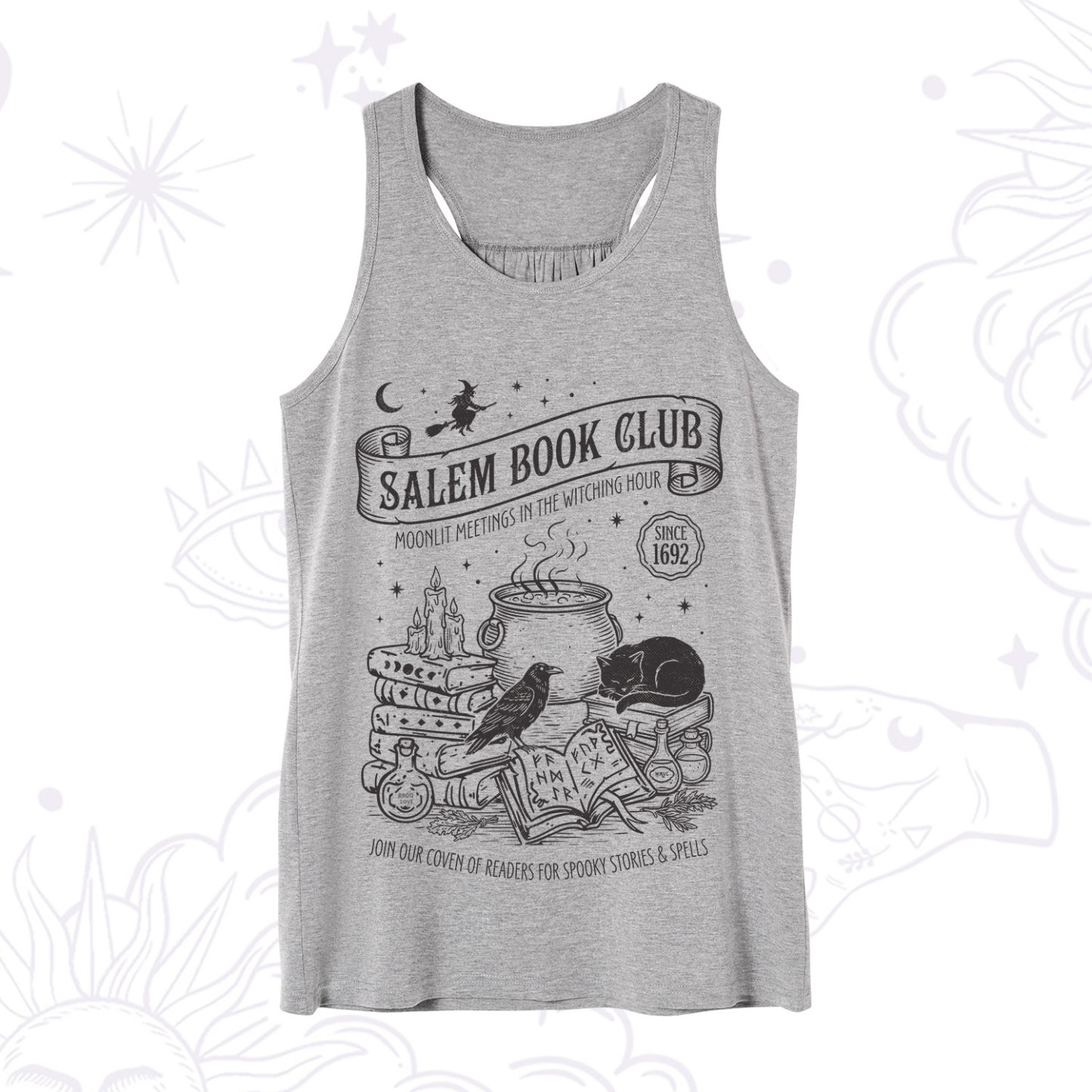Purplehecate Salem Witch Book Club Tank