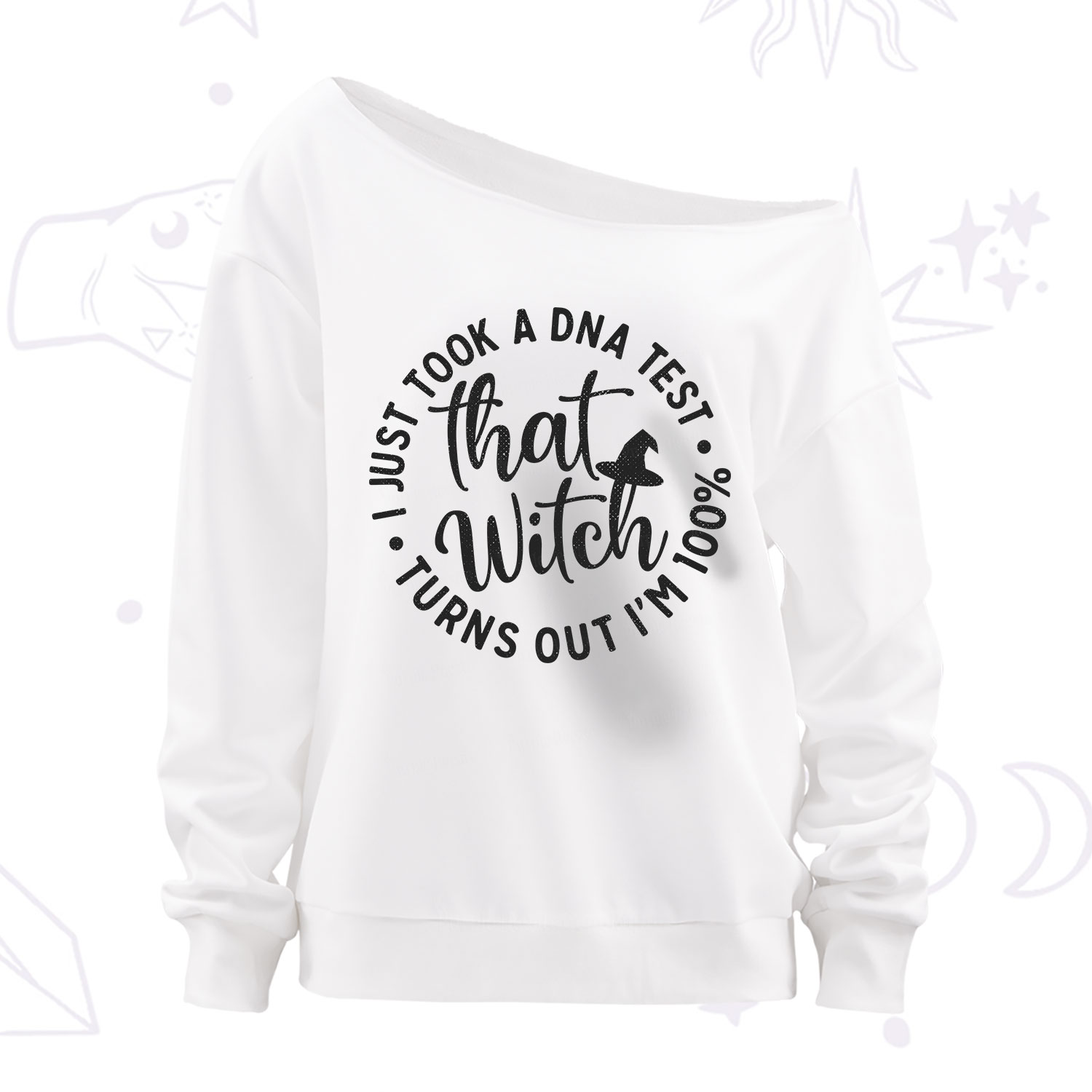 Purplehecate Turns Out Im 100% That Witch Off The Shoulder Sweatshirt