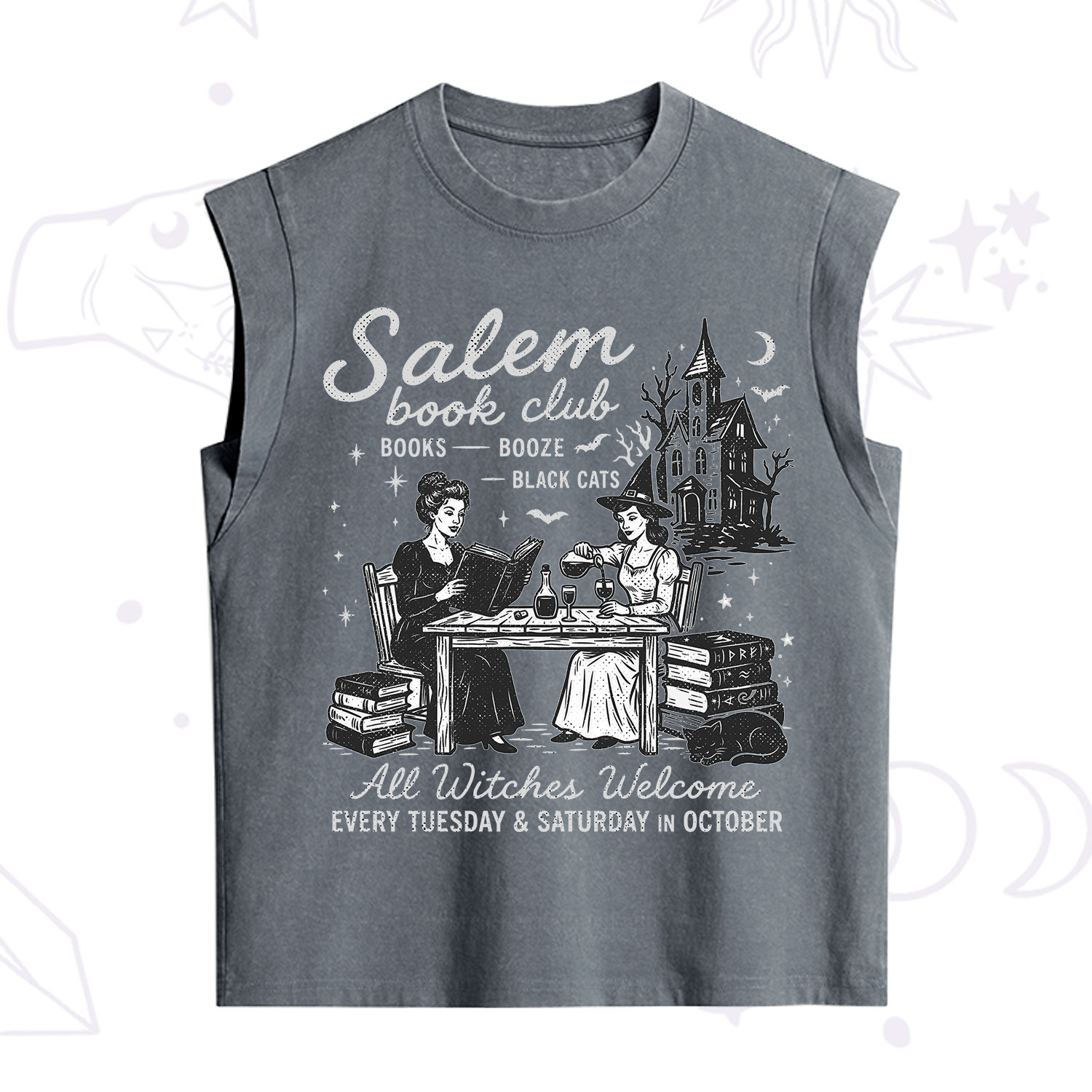 Purplehecate Salem Book Club Vintage Washed Tank
